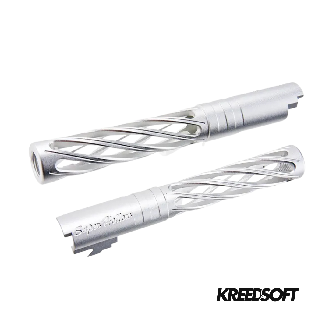 Dr. Black CNC Aluminum Aqua Outer Barrel for Tokyo Marui Hi-Capa 5.1 GBB Lightweight dinging outer barrel upgrade for Hi-Capa airsoft pistol