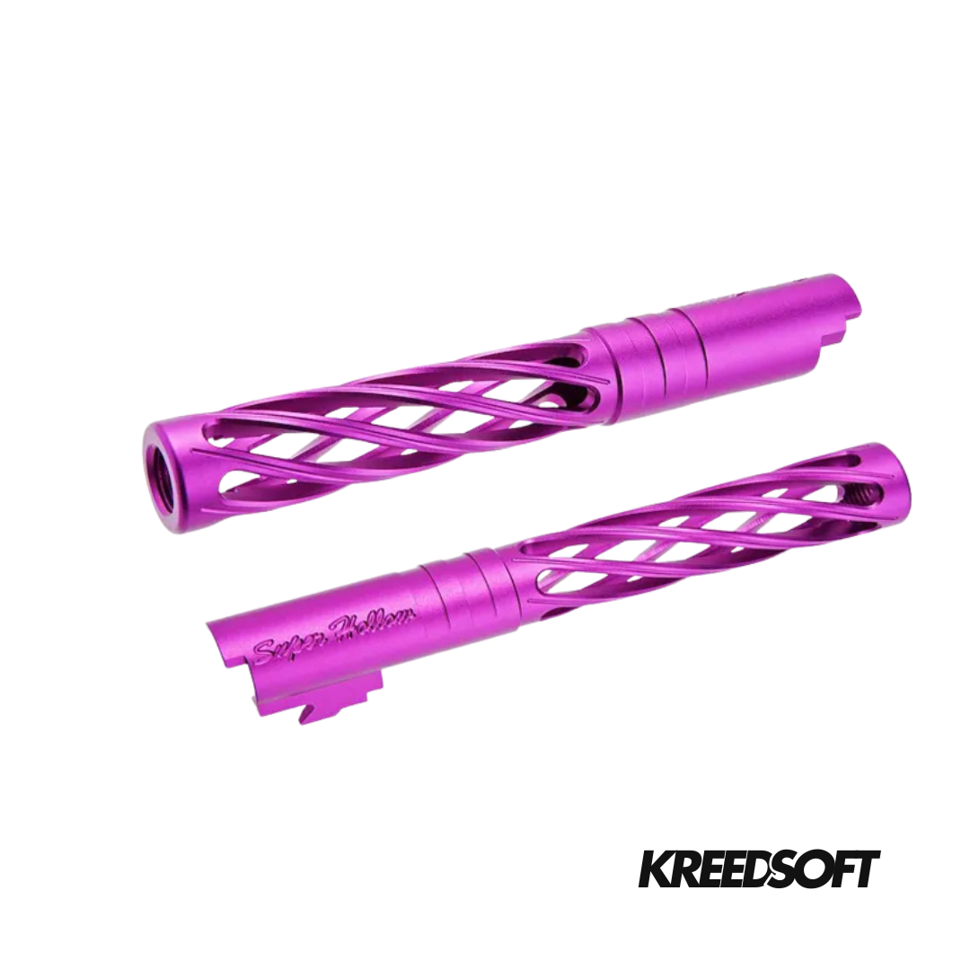 Dr. Black CNC Aluminum Aqua Outer Barrel for Tokyo Marui Hi-Capa 5.1 GBB Lightweight dinging outer barrel upgrade for Hi-Capa airsoft pistol