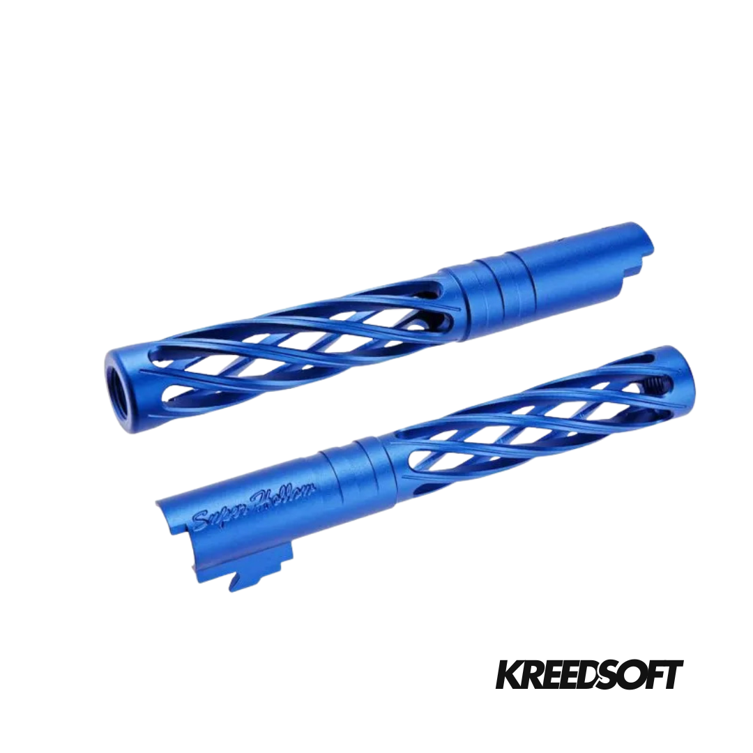 Dr. Black CNC Aluminum Aqua Outer Barrel for Tokyo Marui Hi-Capa 5.1 GBB Lightweight dinging outer barrel upgrade for Hi-Capa airsoft pistol