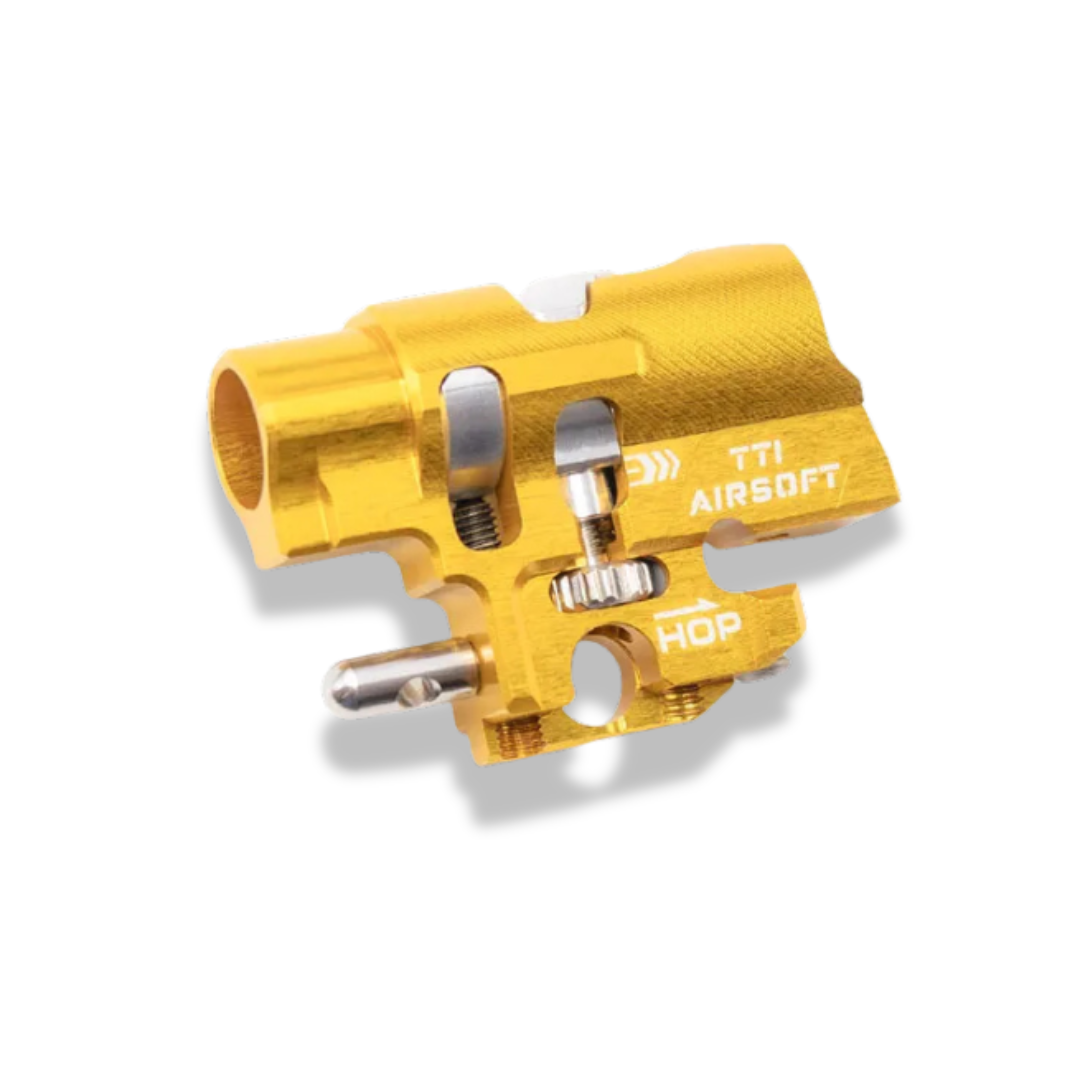 TTI Infinity CNC Aluminum One-Piece Hop-Up Chamber – Gold | Hi-Capa GBB