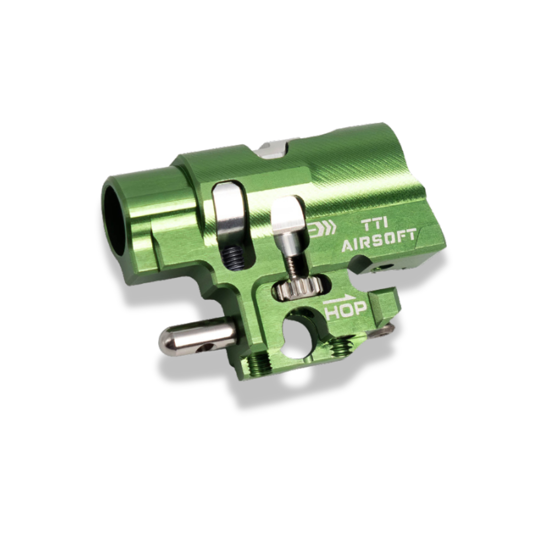 TTI Infinity CNC Aluminum One-Piece Hop-Up Chamber – Green | Hi-Capa GBB