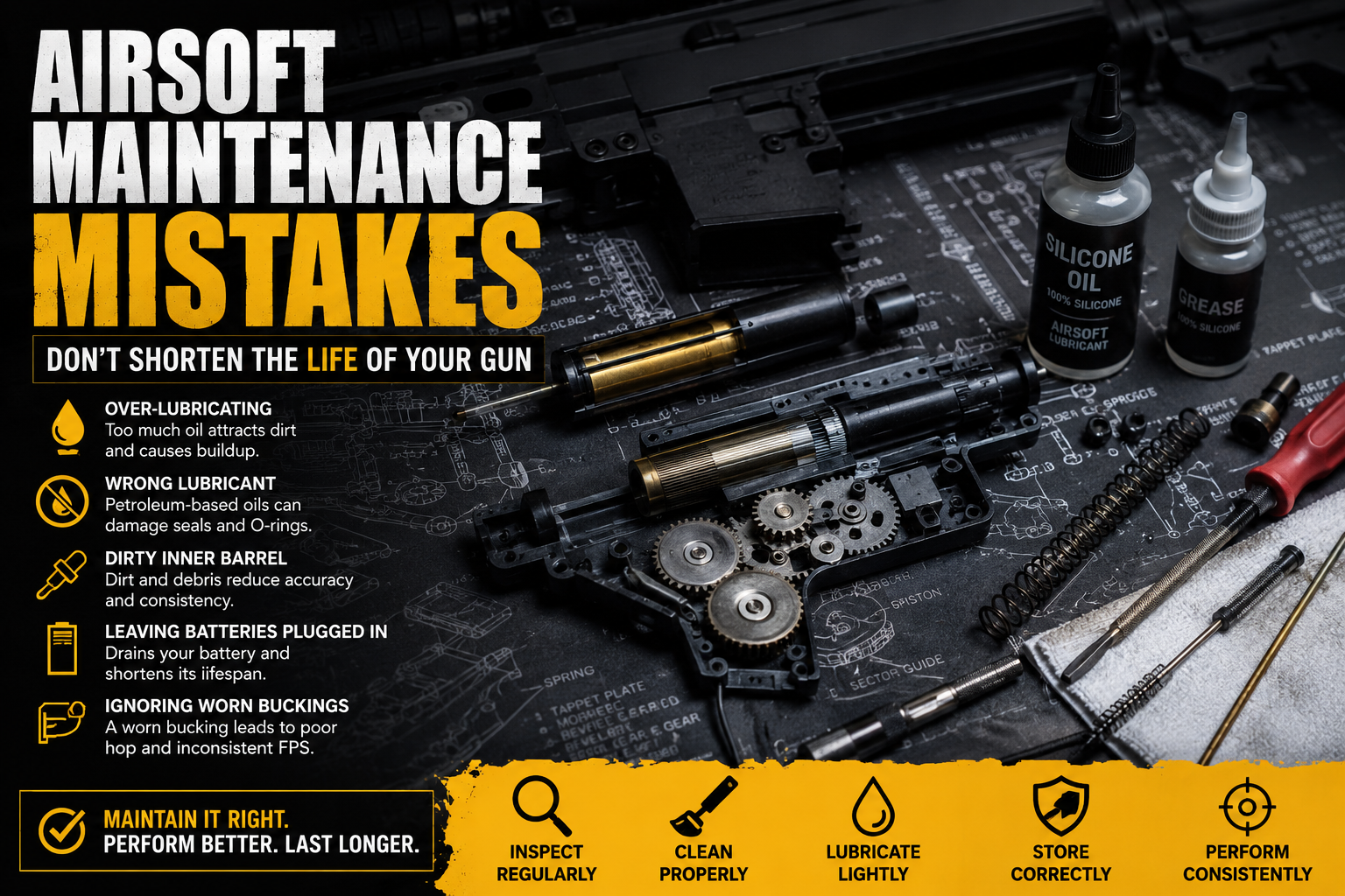 Airsoft Maintenance Mistakes That Shorten the Life of Your Gun