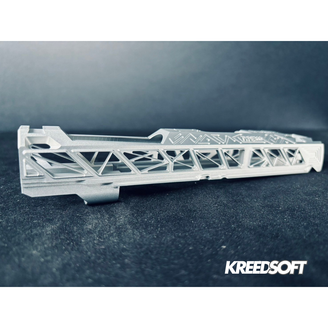 Dr. Black “Type 800” 5.1 Aluminum Hi-Capa Slide – Ultra-Light 47 g | CNC Precision | Silver