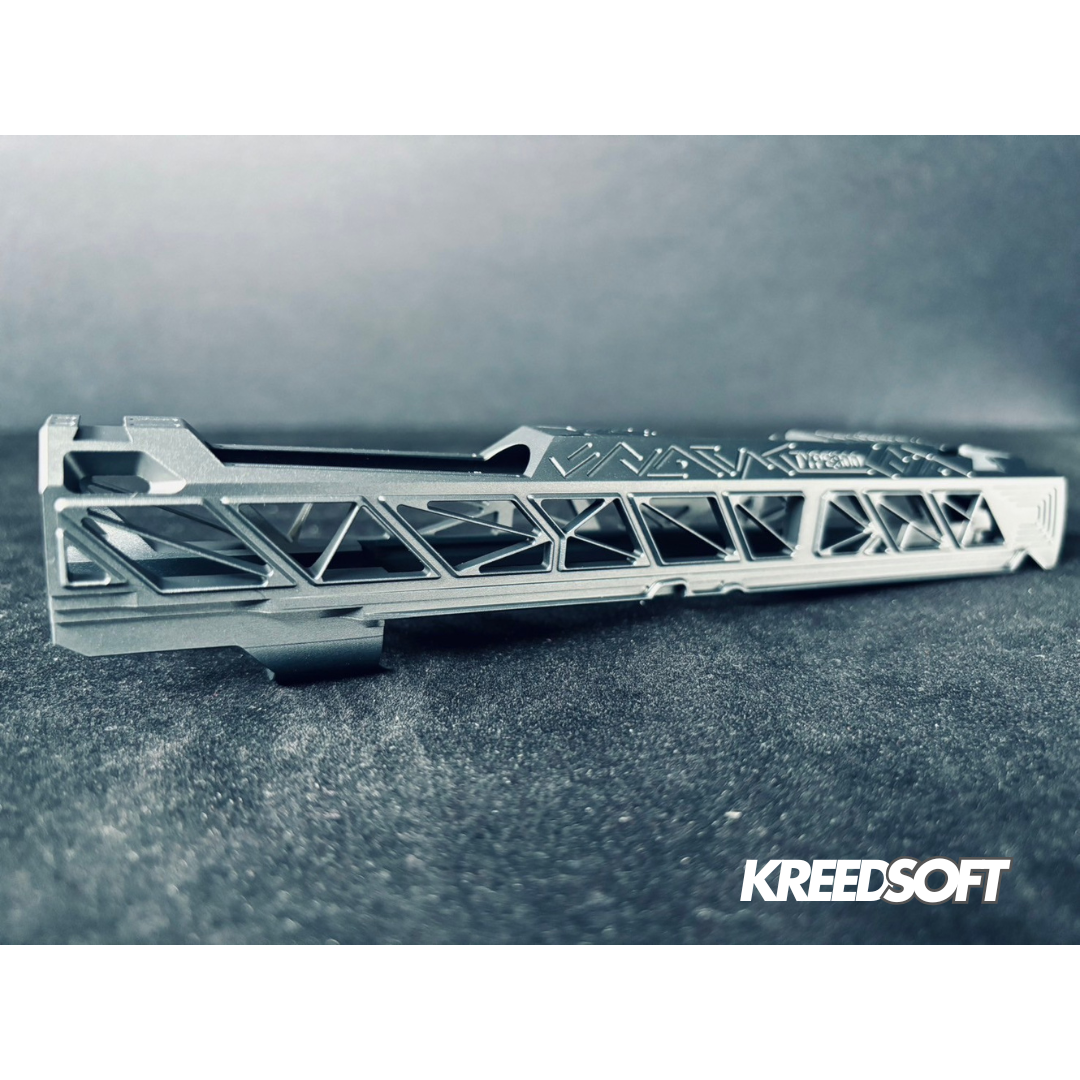 Dr. Black “Type 800” 5.1 Aluminum Hi-Capa Slide – Ultra-Light 47 g | CNC Precision | Gray