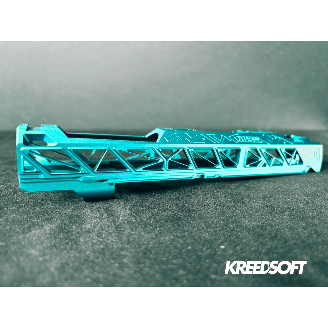 Dr. Black “Type 800” 5.1 Aluminum Hi-Capa Slide – Ultra-Light 47 g | CNC Precision | Aqua