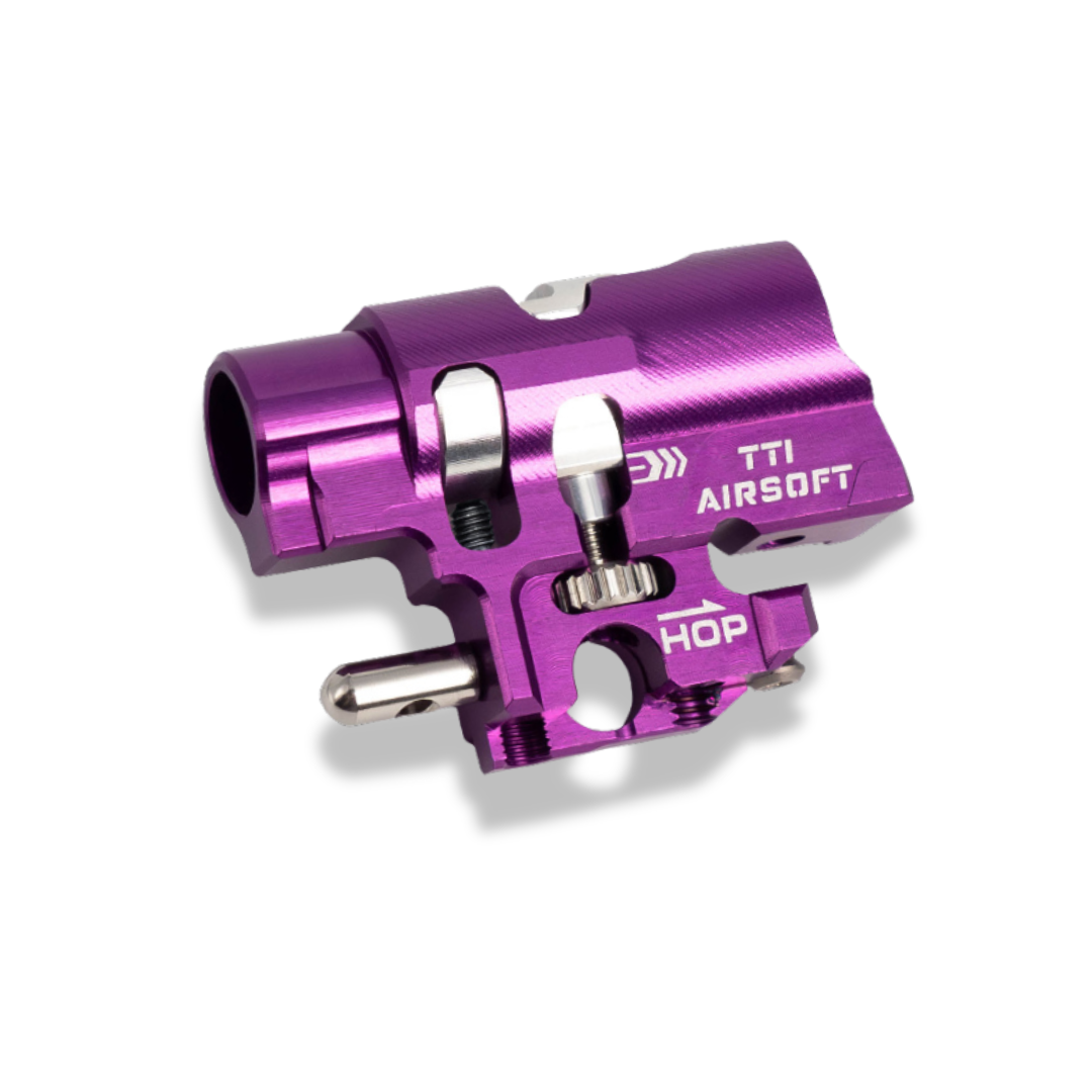 TTI Infinity CNC 7075 Aluminum One-Piece Hop-Up Chamber – Purple | Hi-Capa GBB